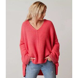 Free People Take Over Me Sweater in Pink
